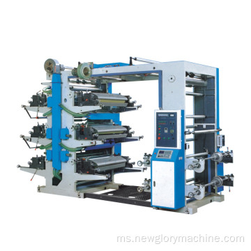 Mesin percetakan flexographic enam warna
